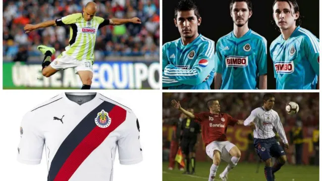 Algunos de los uniformes alternativos de Chivas