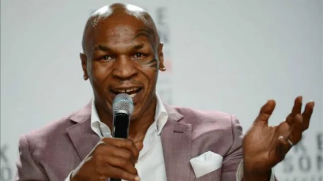 Mike Tyson, durante una conferencia 
