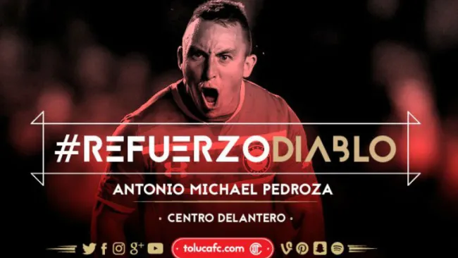 Toluca anuncia la incorporación de Antonio Pedroza