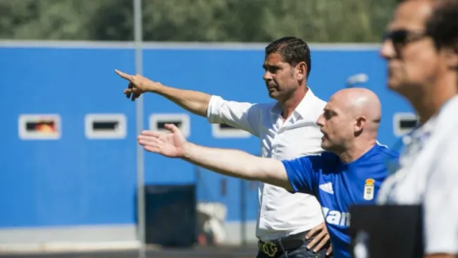 Fernando Hierro como DT del Real Oviedo