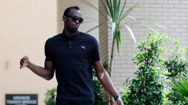 Usain Bolt previo a una conferencia de prensa