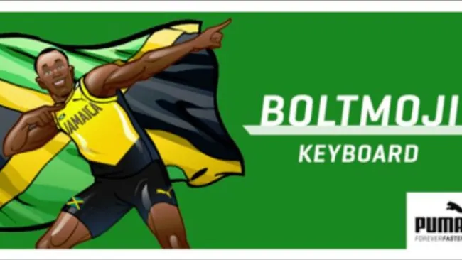 El logo de los emojis de Usain Bolt