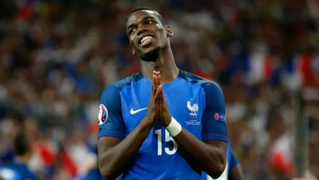 Paul Pogba, con la playera de la selección de Francia en la Eurocopa 2016