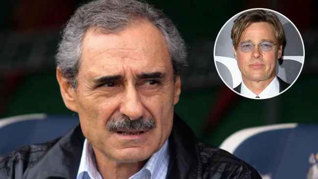 El exentrenador argentino Ángel Cappa y el actor norteamericano Brad Pitt