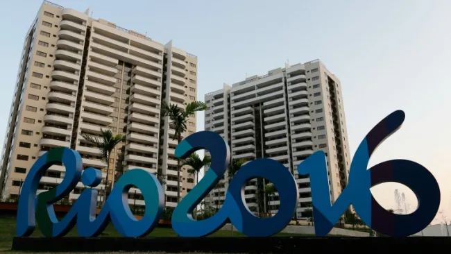 La entrada a la Villa Olímpica de Río 2016