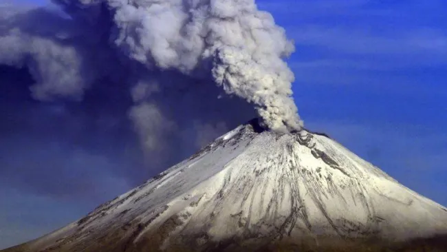 Erupción del volcán Popocatépetl
