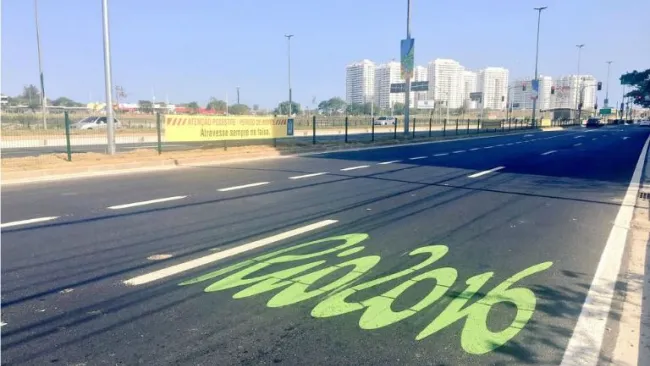 Camino a la Villa Olímpica en Río de Janeiro