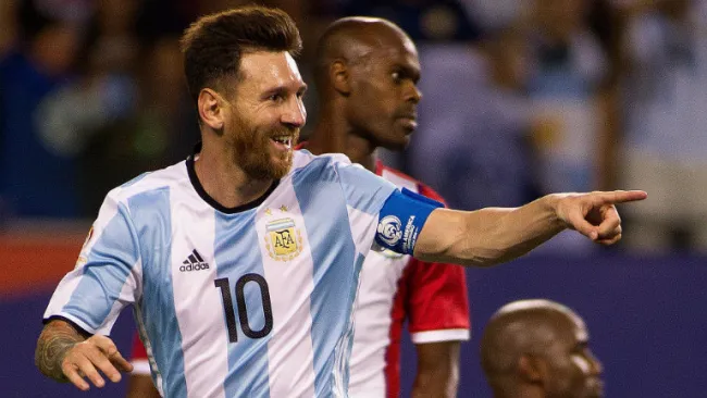 Messi celebra un gol en Copa América