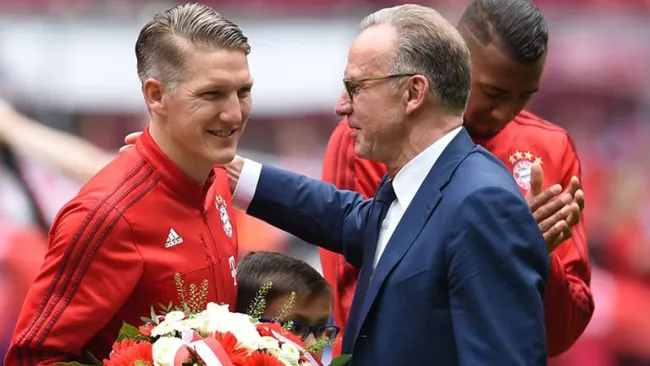Schweinsteiger y Rummenigge cuando estaban juntos en Bayern