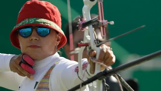 Aída Román, participando en los Juegos Olímpicos