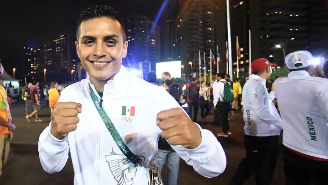 Juan Pablo Romero, durante la ceremonia de izamiento de la bandera de México en Río 2016