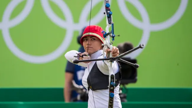 Ale Valencia, en Semifinales de tiro con arco