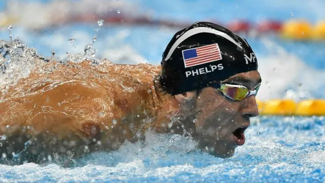 Michael Phelps durante los 200 metros combinados