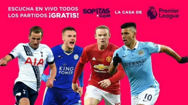 Promocional de Sopitas para eschucar la Premier League