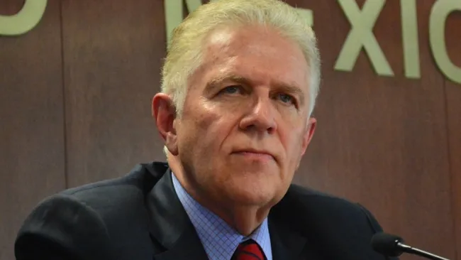 Carlos Padilla, en una reunión de COM