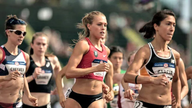 Colleen Quigley, durante una competencia