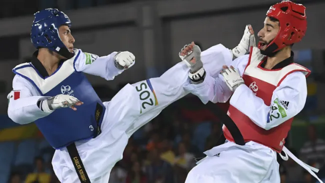 Navarro, durante combate en Río 2016