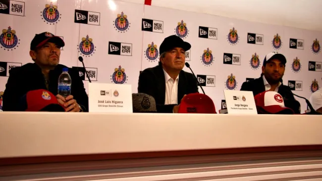 Luis Higuera, Jorge Vergara y David Pérez, en la presentacion