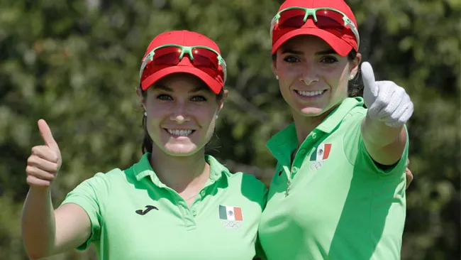 Gaby López y Alejandra Llaneza en ronda de golf en Río 2016
