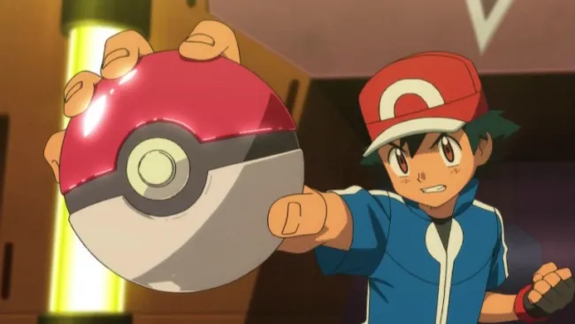 Ash Ketchum en un combate Pokémon