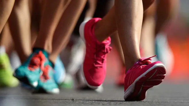 La marchista Guadalupe González realiza una pisada pronador en Río 2016