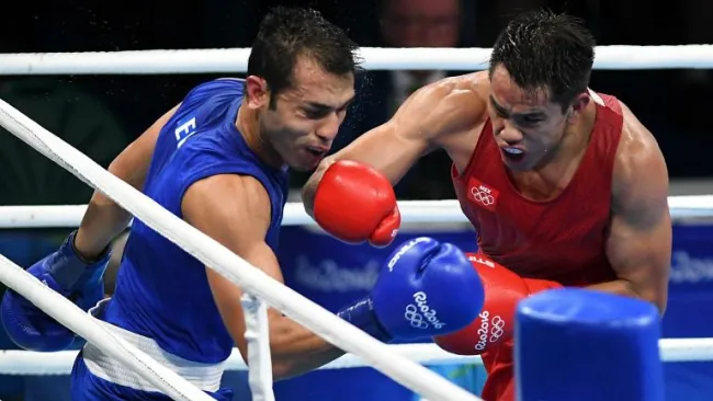 Misael Rodriguez durante su combate frente a Hosam Abdin en Río 2016