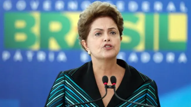 Dilma Rousseff, durante un discurso