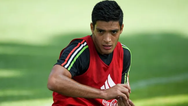 Jiménez, durante un entrenamiento del Tri