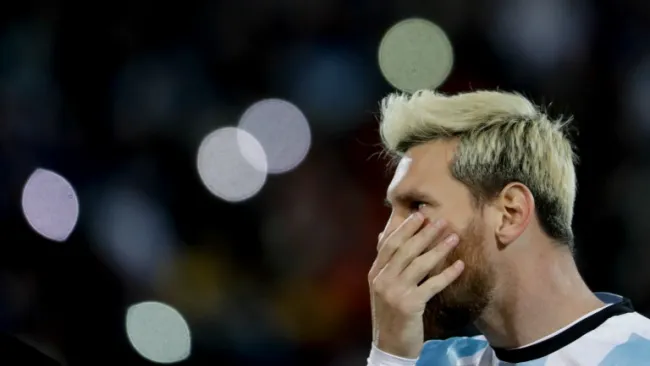 Messi en partido ante Uruguay