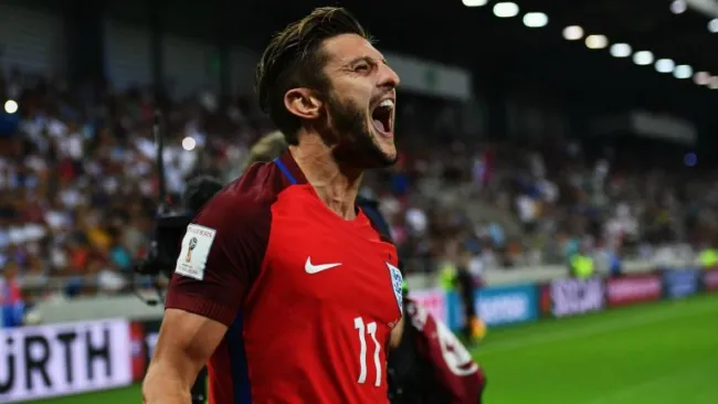 Lallana celebra su gol con Inglaterra