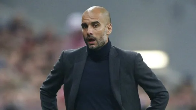 Pep Guardiola durante un partido