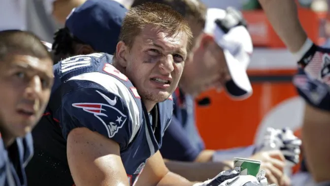 Gronkowski desde la banca de los Patriotas