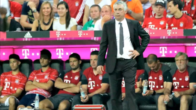 Ancelotti en el partido contra el Werder Bremen