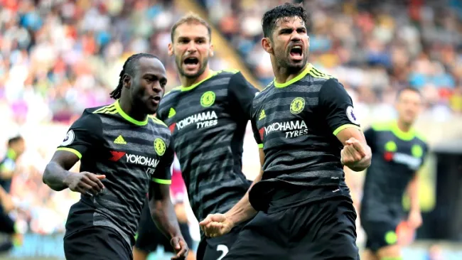 Diego Costa celebra gol contra el Swansea City