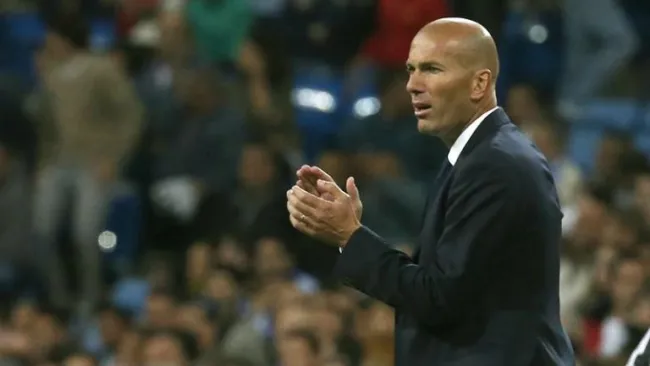 Zidane en un partido del Real Madrid