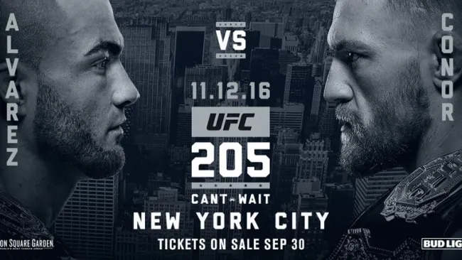 Cartel de la pelea principal del UFC 205