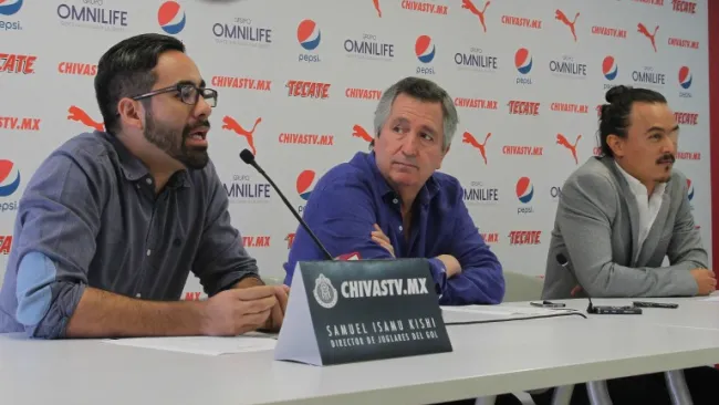 Barba, Isamu y Vergara, en la presentación del programa