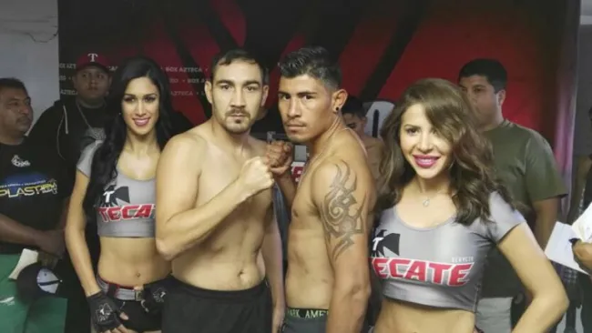 Zorrita Soto y Daniel Ruiz, después de la ceremonia de pesaje