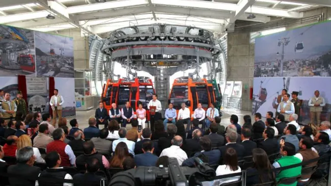 Enrique Peña Nieto en la inauguración del 'Mexicable'