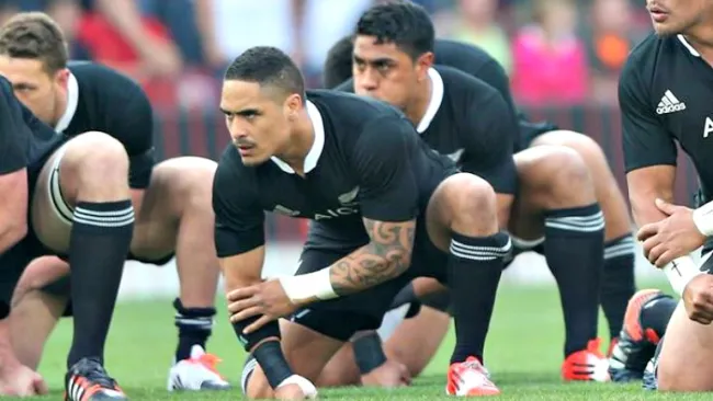 Aaron Smith en un partido con los All Blacks