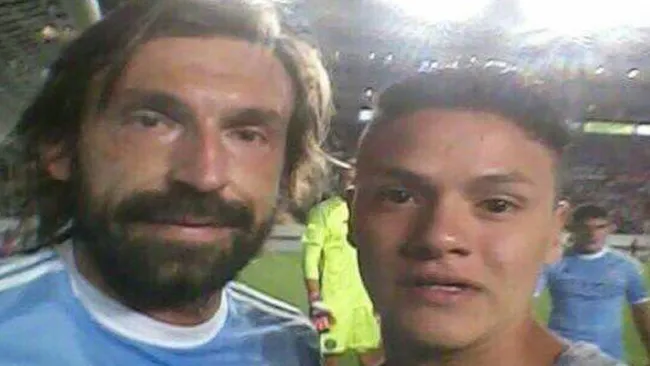 Harol Velasco con Pirlo previo a ser detenido