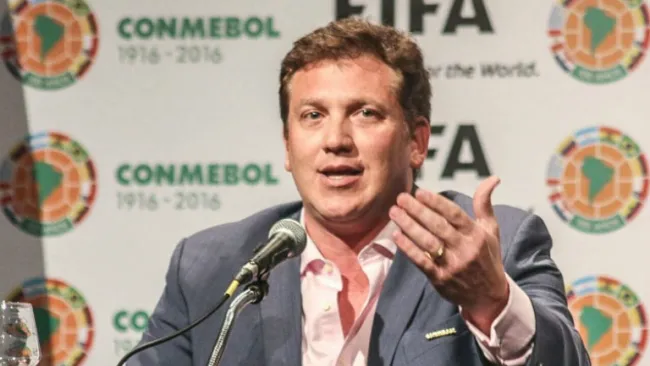 Alejandro Domínguez, presidente de la Conmebol da discurso