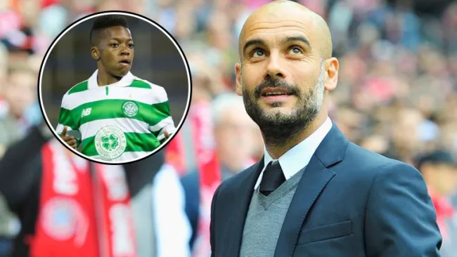 Guardiola durante un partido del Manchester City en Premier