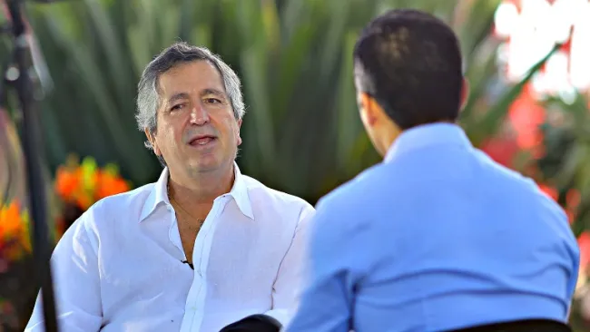 Jorge Vergara en una entrevista previo a la Jornada 13