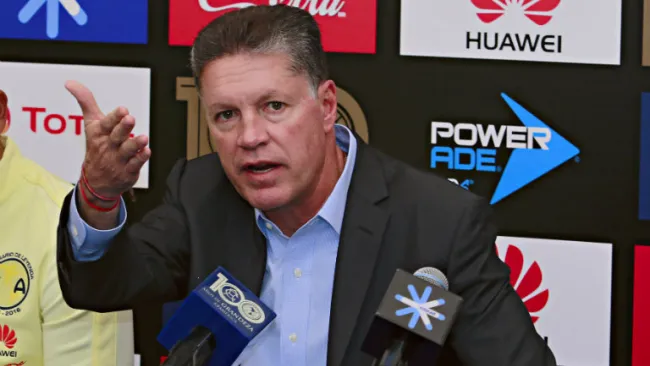 Ricardo Peláez, en conferencia de prensa de América 