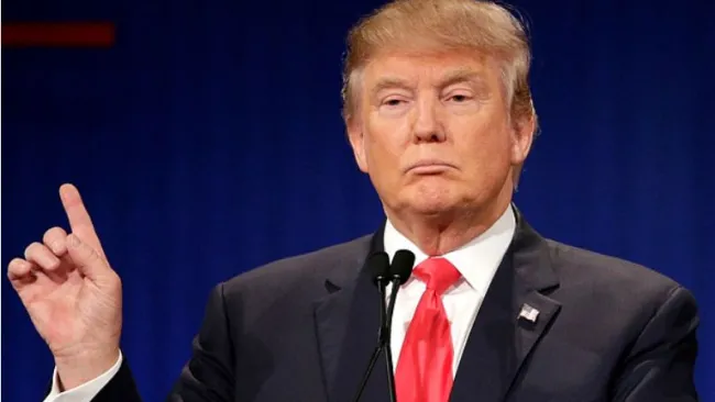 Trump durante un discurso