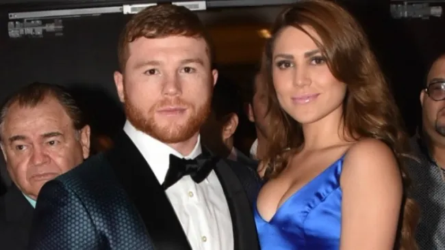 Saúl Álvarez y Amanda Gómez, en la gala de la OMB