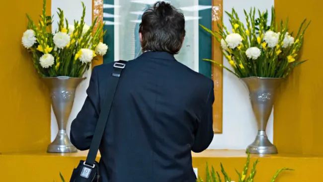 Ricardo Antonio La Volpe dirige una oración a la Virgen de Guadalupe