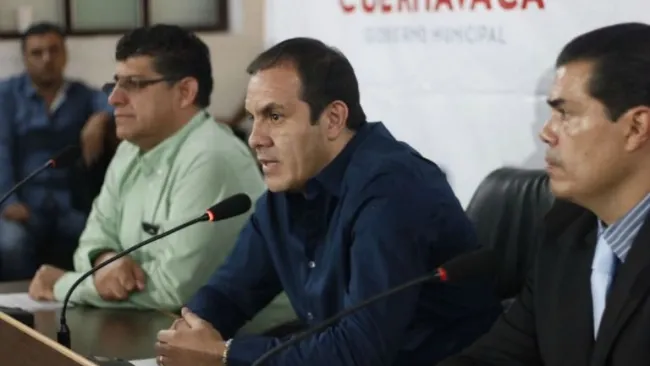 Cuauhtémoc Blanco durante un conferencia de prensa