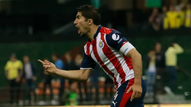 Jair Pereira festeja durante el partido de Semifinales de la Copa MX